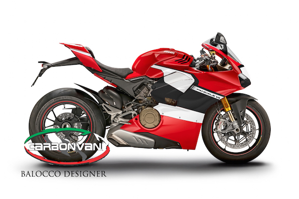 Carbonvani - Ducati Panigale V4 / S / Speciale "ARUBA" Design Carbon Fiber Full Fairing Kit - ROAD VERSION (8 pieces) Carbonvani - Ducati Panigale V4 / S / Speciale "ARUBA" Design Carbon Fiber Full Fairing Kit - ROAD VERSION (8 pieces)
